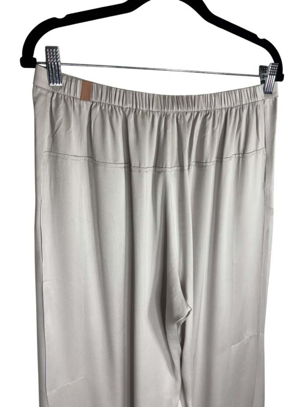 Lunya High Waist Washable Silk Pajama Pants Light Grey-sz Large - Picture 8 of 9